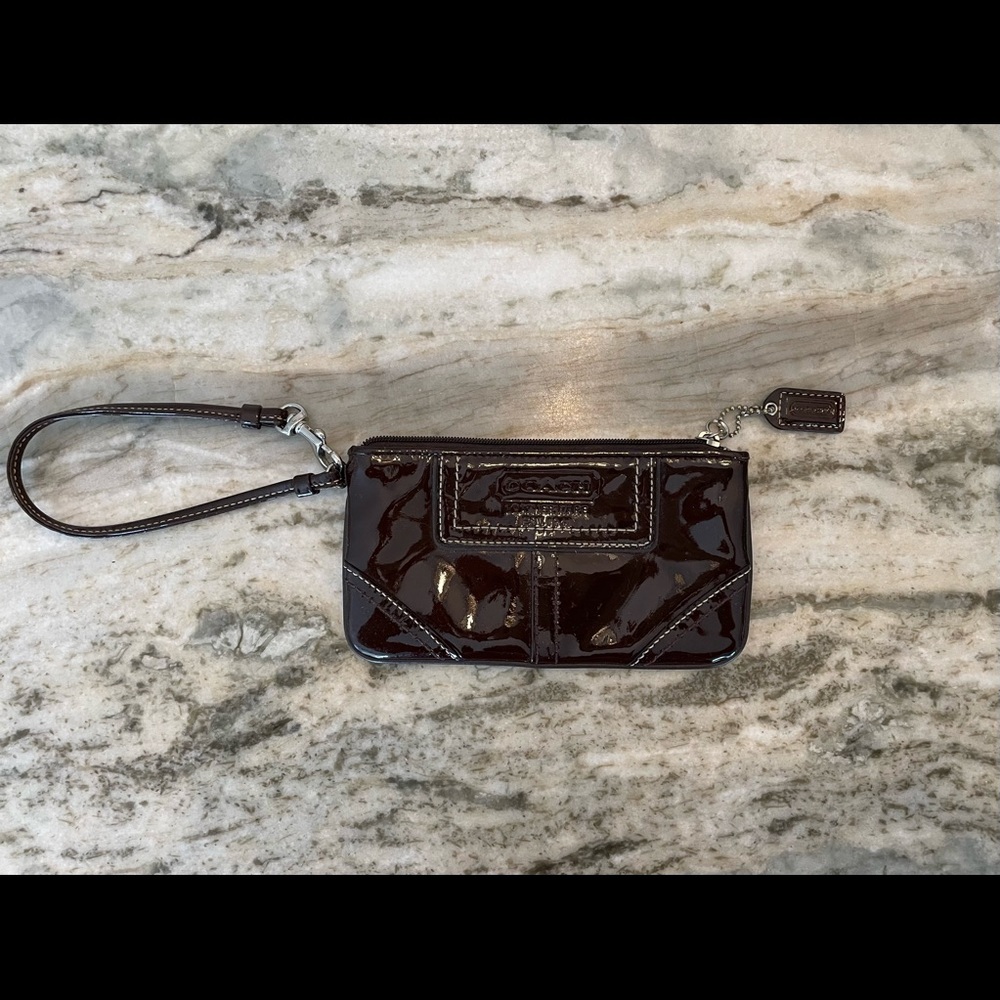 Coach Patent Leather Wristlet - Picture 2 of 9